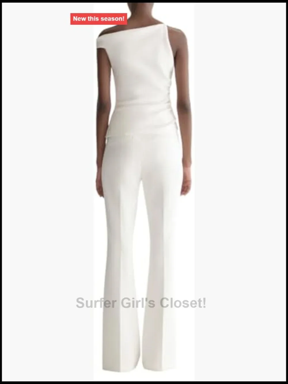 Off-Shoulder Asymmetrical Bridal Top Structured Cady Sleeveless